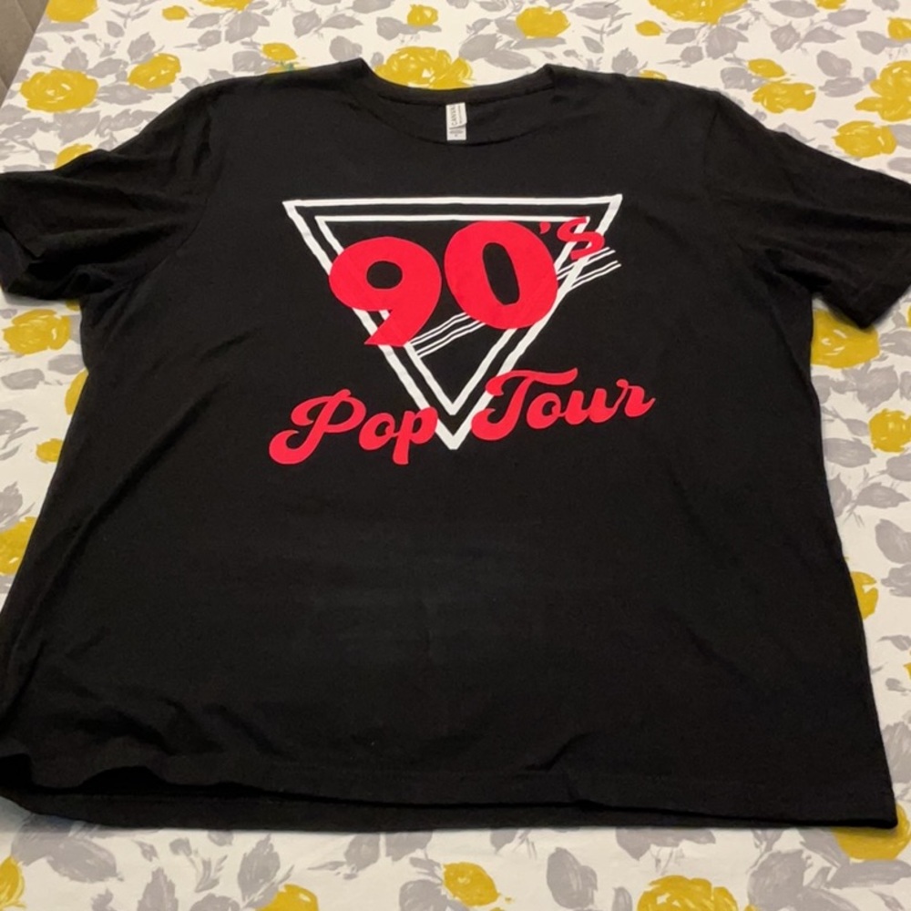 90's Pop Tour Black T-Shirt unisex